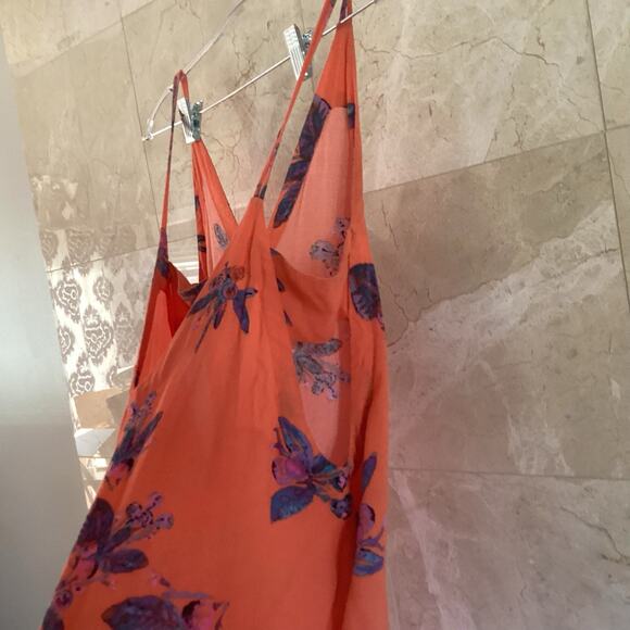 Free People Orange Crop Wide Leg Jumpsuit - S - Boho Maximalist Festival Vibes - Picture 7 of 13